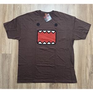 Vintage Y2K Domo‎ Face Brown T Shirt Size 2XL